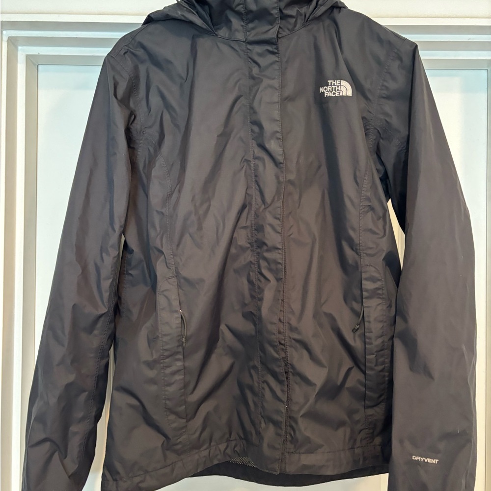 The North Face: Black Rain Jacket